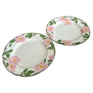 Franciscan Desert Rose 10.5” Dinner Plates x2 | 1975 USA | Vintage with Crazing